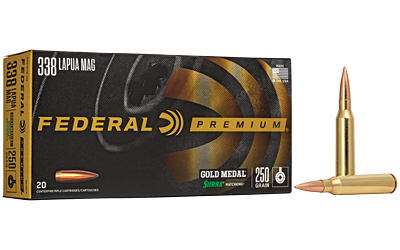 Federal Gold Medal .338 Lapua 250 Grain BTHP Ammunition – 20 Rounds