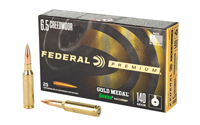 Federal Gold Medal 6.5 Creedmoor 140 Grain Sierra MatchKing Ammunition – 20 Rounds