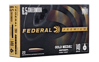 Federal Gold Medal 6.5 Creedmoor 140 Grain Berger Hybrid Ammunition – 20 Rounds