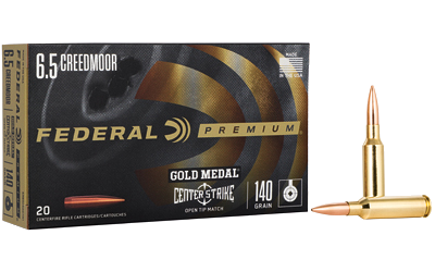 Federal Gold Medal 6.5 Creedmoor 140 Grain CenterStrike OTM Ammunition – 20 Rounds