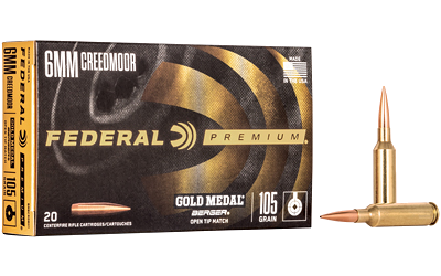 Federal Gold Medal 6mm Creedmoor 105 Grain Ammunition – 20 Rounds