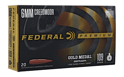 Federal Gold Medal 6mm Creedmoor 109 Grain Ammunition – 20 Rounds