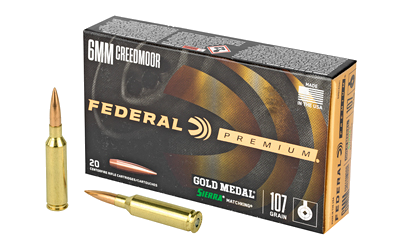 Federal Gold Medal 6mm Creedmoor 107 Grain Ammunition – 20 Rounds