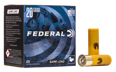 Federal Game Load 20 Gauge #7.5 Shot Ammunition – 25 Rounds