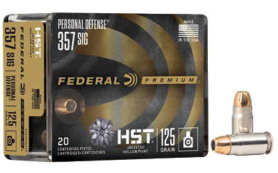 Federal Prm HST 357sig .357 SIG 125 Grain Jacketed Hollow Point Ammunition – 20 Rounds