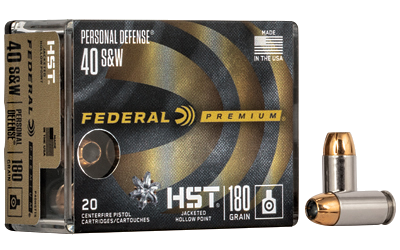 Federal Prm HST .40 S&W 180 Grain Jacketed Hollow Point Ammunition – 20 Rounds