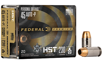 Federal Premium HST .45 ACP +P 230 Grain Jacketed Hollow Point Ammunition – 20 Rounds