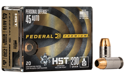 Federal Prm HST .45 ACP 230 Grain Jacketed Hollow Point Ammunition – 20 Rounds