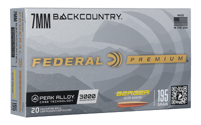 Federal Gold Medal 7mm Backcountry 195 Grain Berger Elite Hunter Ammunition – 20 Rounds