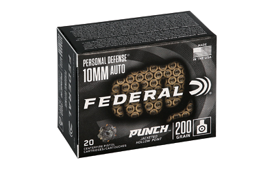 Federal Prm Punch 10mm 200 Grain Jacketed Hollow Point Ammunition – 20 Rounds