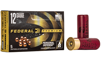 Federal Pd 12 Gauge BUCKSHOT Ammunition – 5 Rounds
