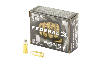Federal Punch 25 Auto 45 Grain Ammunition – 20 Rounds