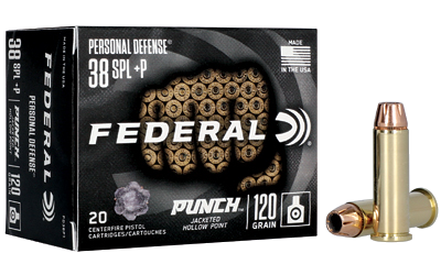 Federal Punch .38 Special 120 Grain Jacketed Hollow Point Ammunition – 20 Rounds