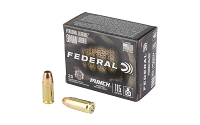 Federal Punch 9mm 115 Grain Jacketed Hollow Point Ammunition – 20 Rounds