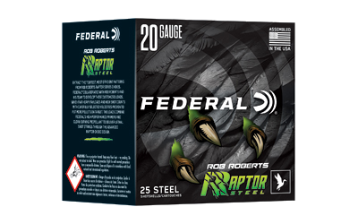 Federal Raptor Steel 20 Gauge #2 Shot Ammunition – 25 Rounds