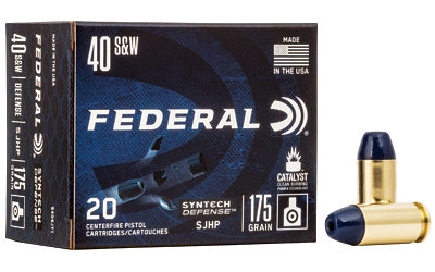 Federal Syntech Defense .40 S&W 175 Grain Semi Jacketed Hollow Point Ammunition – 20 Rounds