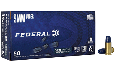 Federal Syn Def 9mm 138 Grain Ammunition – 50 Rounds