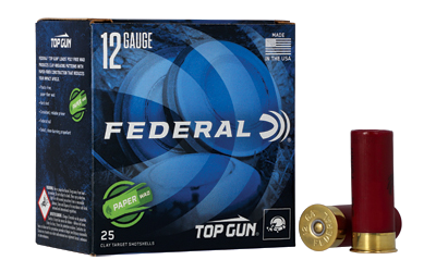 Federal Top Gun 12 Gauge #8 Shot Ammunition – 25 Rounds