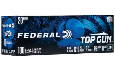 Federal Top Gun 20 Gauge #8 Shot Ammunition – 100 Rounds