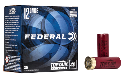 Federal Top Gun 12 Gauge #8 Shot Ammunition – 25 Rounds