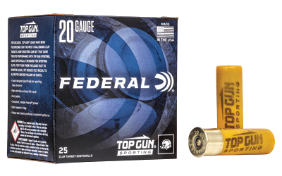 Federal Top Gun 20 Gauge #7.5 Shot Ammunition – 25 Rounds