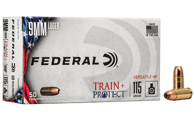 Federal Train/Protct 9mm 115 Grain Ammunition – 50 Rounds