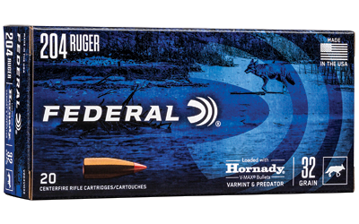 Federal V&P 204rug 32 Grain Ammunition – 20 Rounds