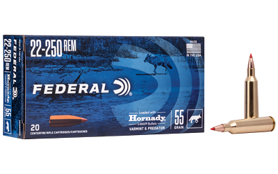 Federal V&P .22-250 Remington .22-250 Rem 55 Grain Ammunition – 20 Rounds