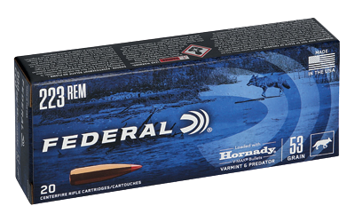 Federal V&P .223 Rem 53 Grain Ammunition – 20 Rounds