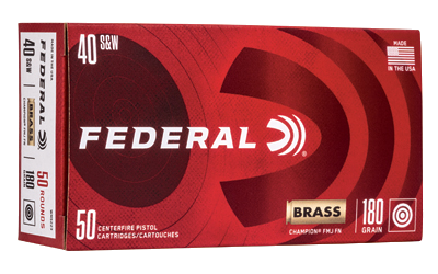 Federal Champ .40 S&W 180 Grain Full Metal Jacket Ammunition – 50 Rounds