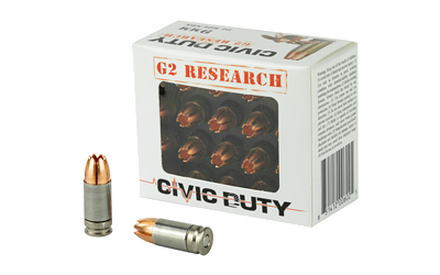 G2 Research G2r Civic Duty 9mm 94 Grain Ammunition – 20 Rounds