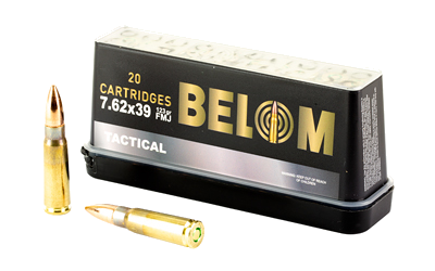 Belom Brass 7.62x39 123 Grain Full Metal Jacket Ammunition – 20 Rounds