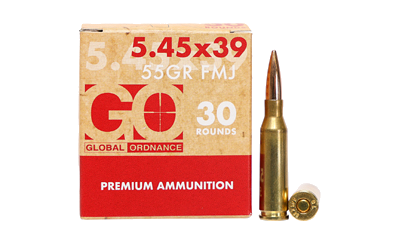 Global Ordnance 5.45x39mm 9mm 55 Grain Full Metal Jacket Ammunition – 30 Rounds