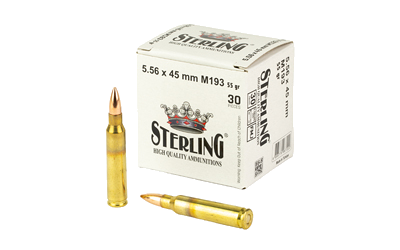 Sterling 5.56 NATO 55 Grain Full Metal Jacket Ammunition – 30 Rounds