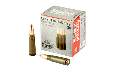 Sterling Sc 7.62x39 123 Grain Full Metal Jacket Ammunition – 20 Rounds