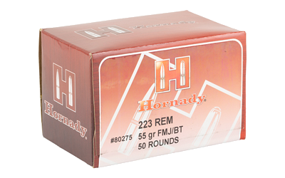 Hornady Custom .223 Rem 55 Grain Full Metal Jacket Ammunition – 50 Rounds