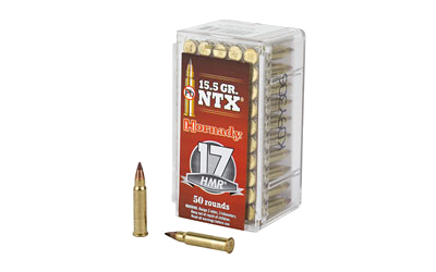 Hornady Hrndy Ntx .17 HMR 15.5 Grain Ammunition – 50 Rounds