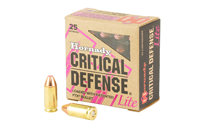 Hornady Critical Defense 9mm 100 Grain Ammunition – 25 Rounds
