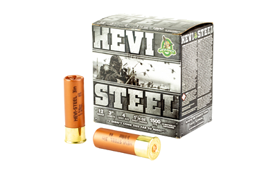 HEVI-Shot Hevi Steel 12 Gauge #4 Shot Ammunition – 25 Rounds
