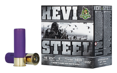 HEVI-Shot Hevi-Steel 16 Gauge #6 Shot Ammunition – 25 Rounds