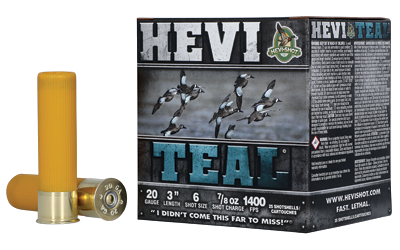 HEVI-Shot Hevi Teal 20 Gauge #6 Shot Ammunition – 25 Rounds