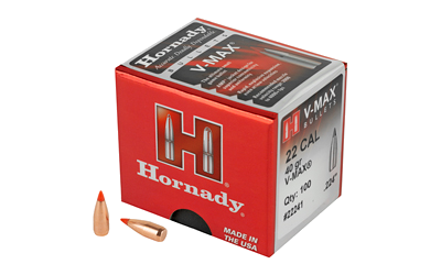 Hornady V-Max .22 Caliber .224 100-Count 40 Grain Bullets – 100-Pack