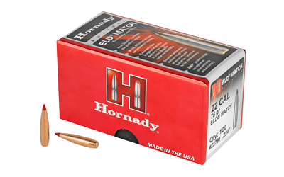 Hornady Eld-M .22 Caliber .224 100-Count 75 Grain Bullets – 100-Pack