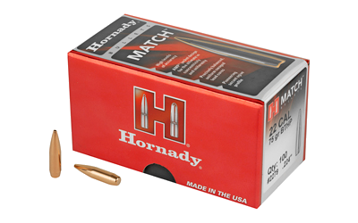Hornady Hrndy Match .22 Caliber .224 75 Grain 100-Count