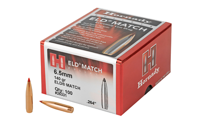 Hornady Eld-M .264 100-Count 6.5mm 140 Grain Bullets – 100-Pack