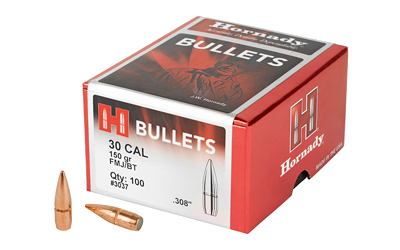 Hornady Fmj-Bt .30 Caliber .308 100-Count .308 Win 150 Grain Bullets – 100-Pack