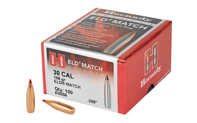 Hornady Eld-M .30 Caliber .308 100-Count .308 Win 168 Grain Bullets – 100-Pack