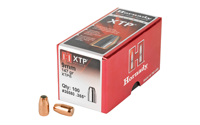 Hornady XTP 9mm 147 Grain Bullets – 100-Pack