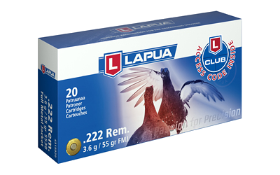 Lapua 55 Grain Full Metal Jacket Ammunition – 20 Rounds