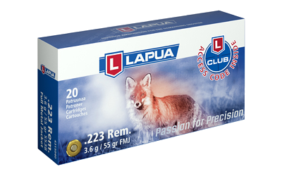 Lapua .223 Rem 55 Grain Full Metal Jacket Ammunition – 20 Rounds